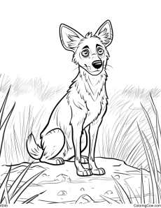 African Wild Dog Coloring Page - African Wild Dog Coloring Page 230x298 