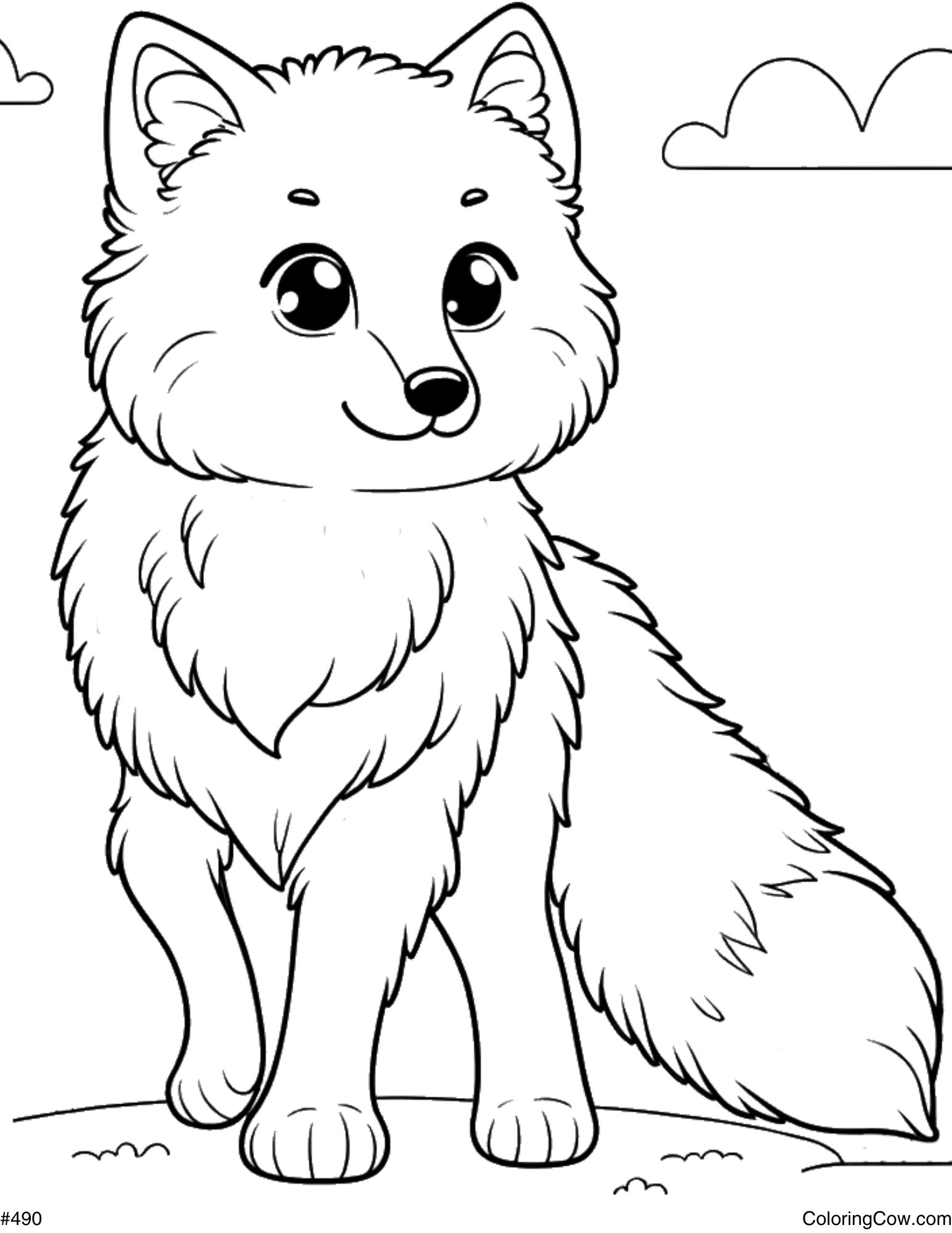 Arctic Fox Coloring Page Arctic Fox Coloring Page
