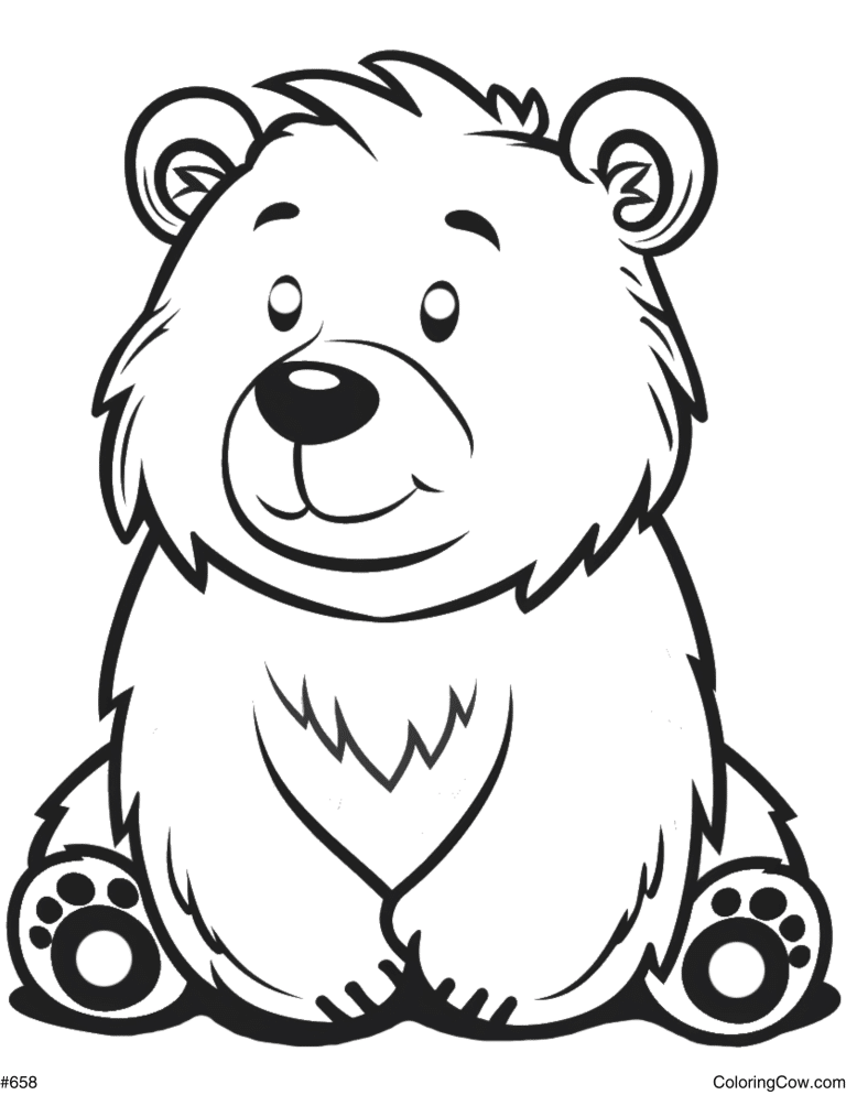 Sleeping Bear Coloring Page