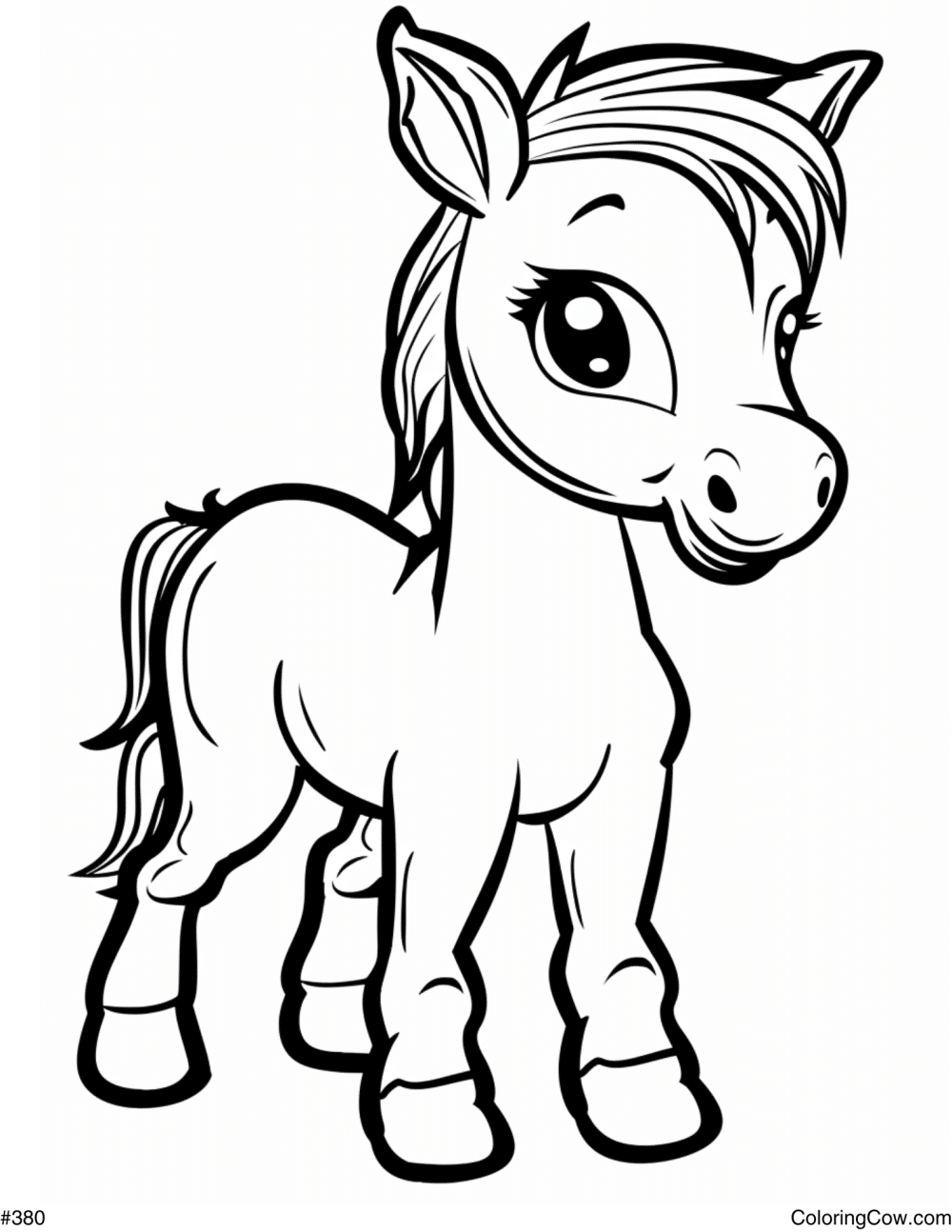 Baby Horse Coloring Page
