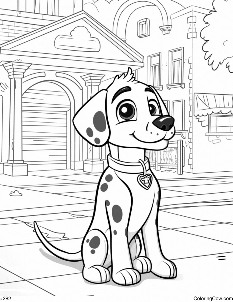 Dalmation Dog Coloring Page