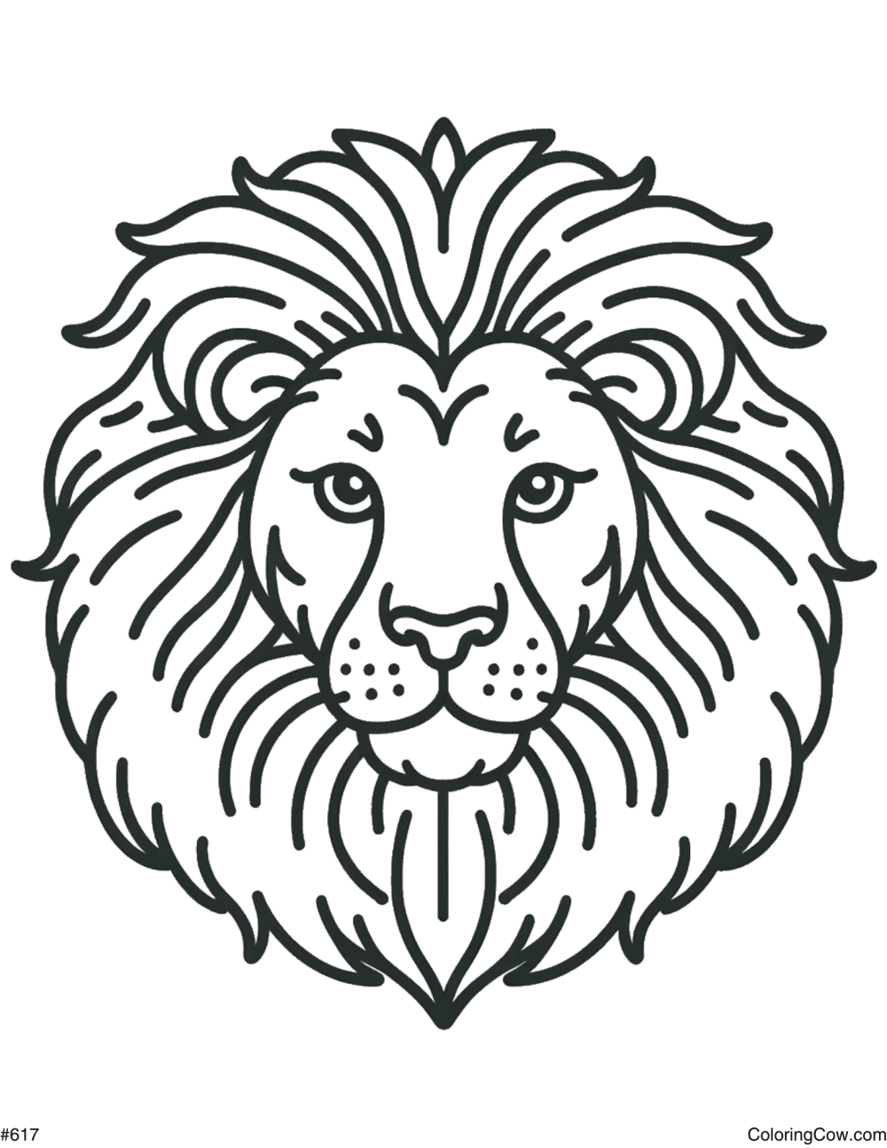 Lion Head Coloring Page - Lion Head Coloring Page 1000x1294
