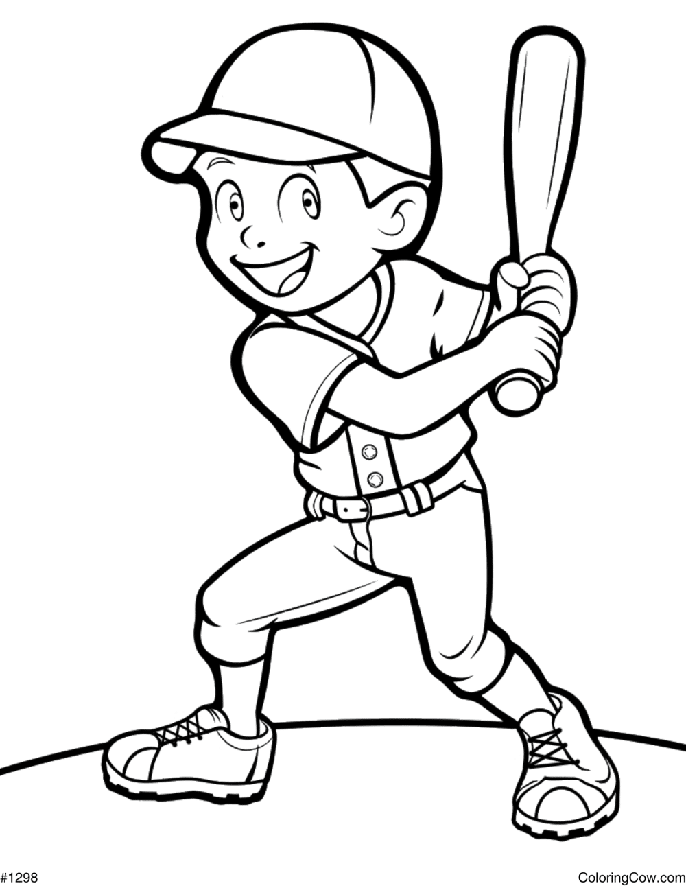 Coloring Page Of Baseball Player Coloring Page Of Baseball Player