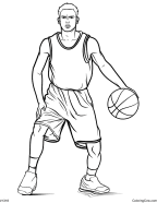 Basketball Player Coloring Page