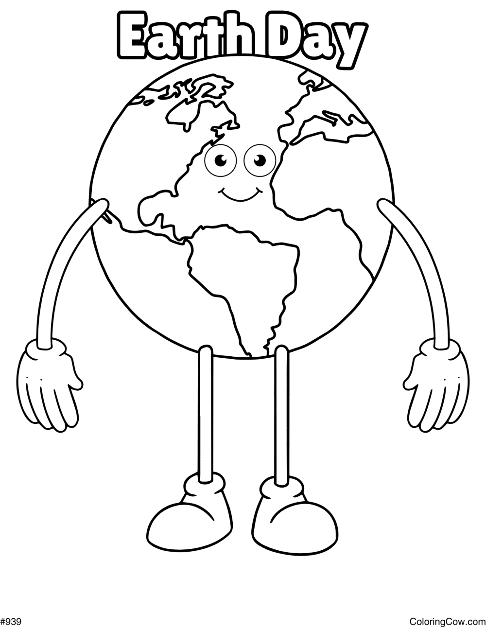 Earth Day Adult Coloring Page