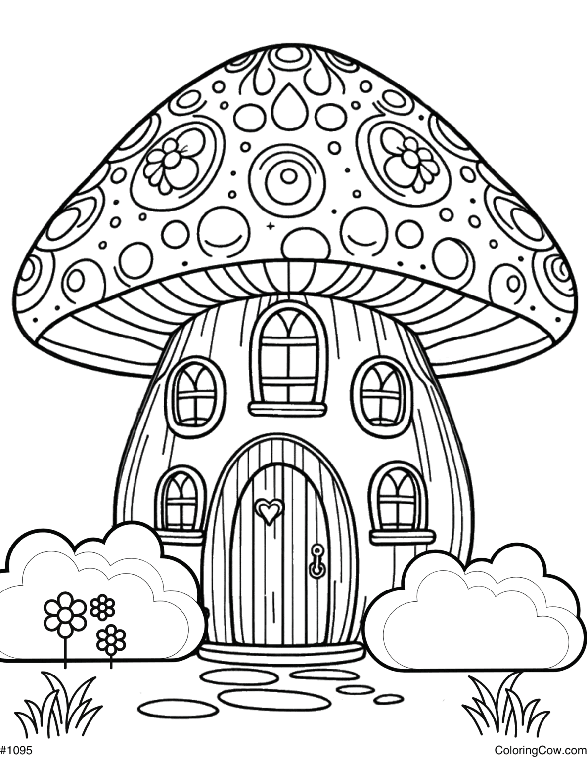 Fairy House Coloring Page