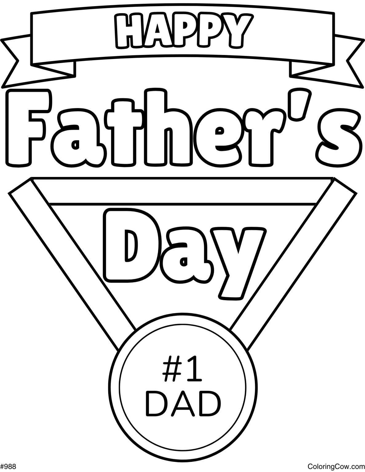Happy Father's Day Coloring Page