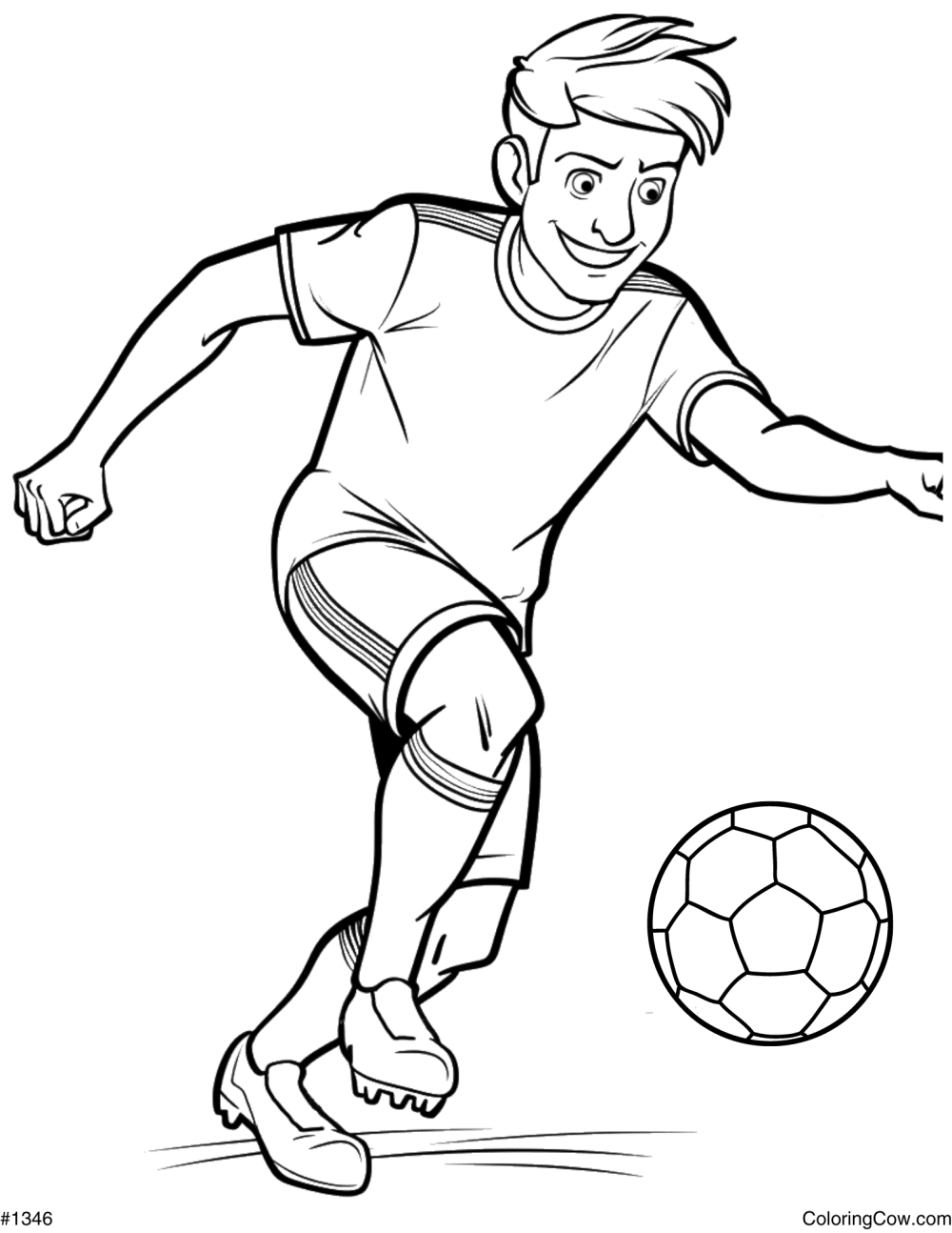 Soccer Player Coloring Page