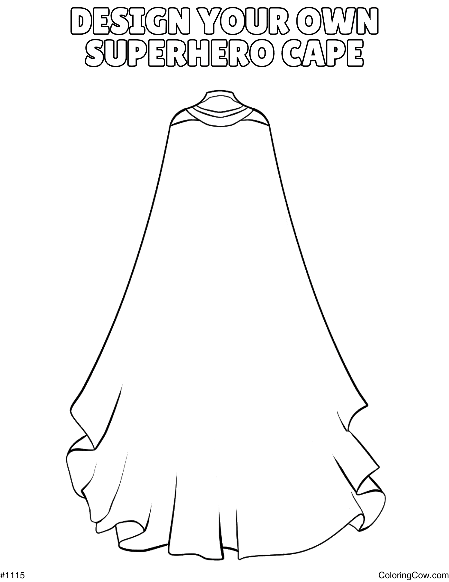 Superhero Cape Coloring Pages Free Printable Superhero Cape Coloring Pages Free Printable