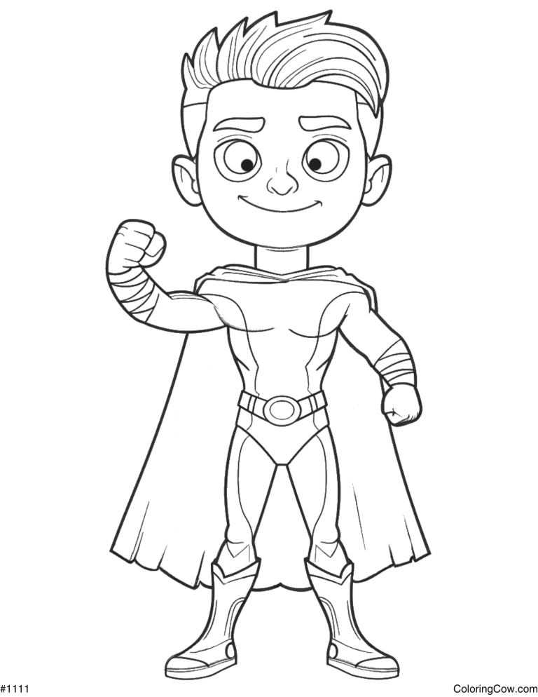 Superhero Cape Coloring Page