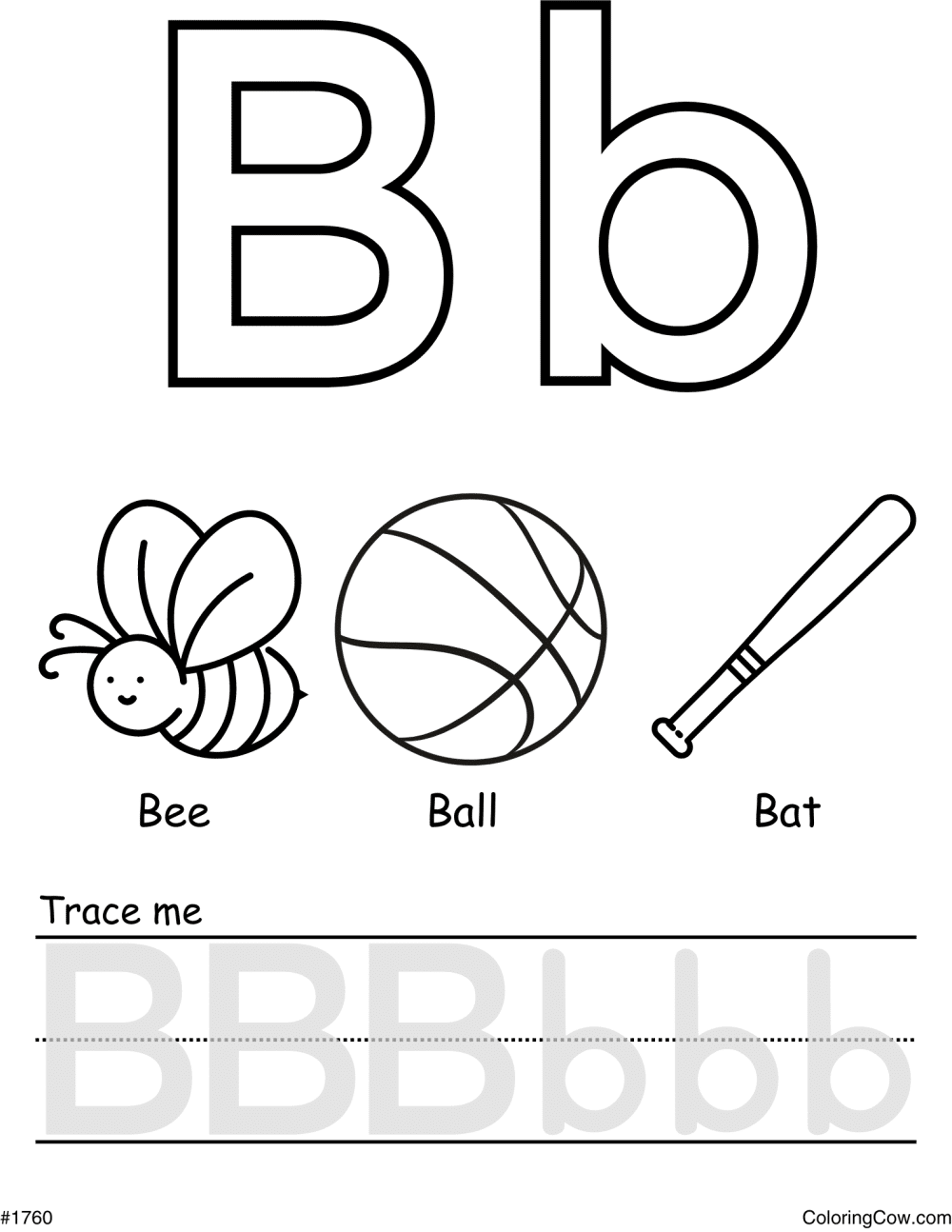 Letter B Coloring Page
