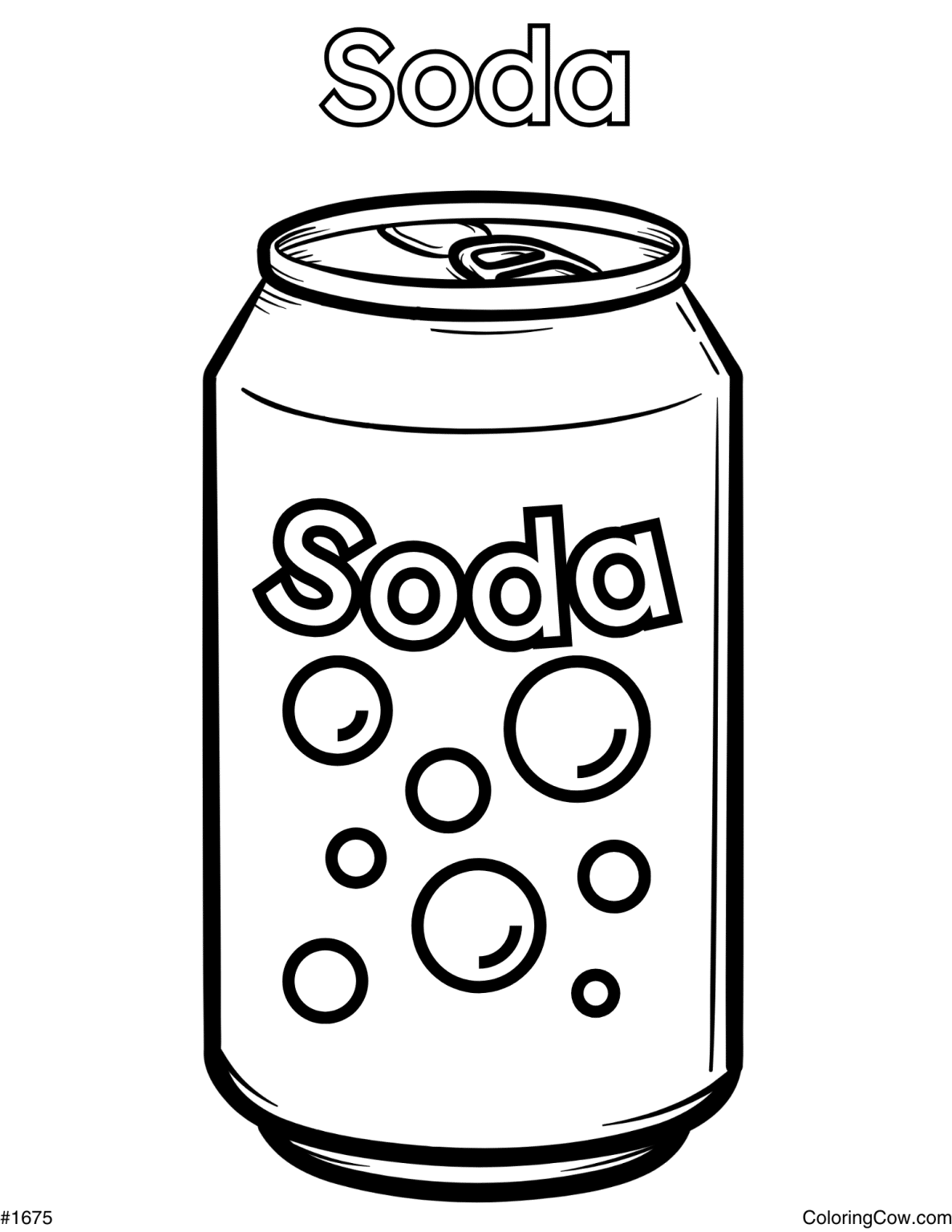 Soda Coloring Page