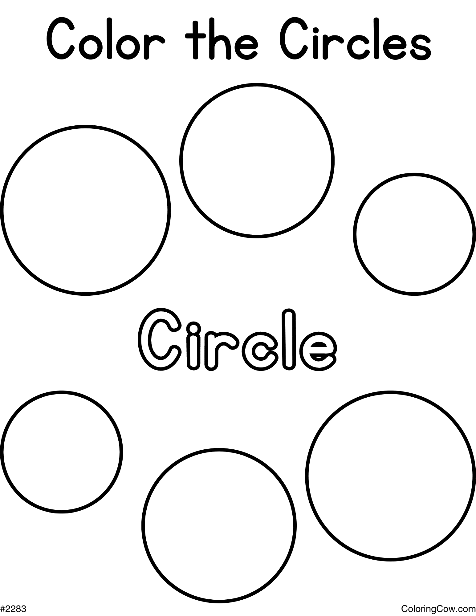 Circle Shapes Coloring Dauber Pages Bingo Dot Printables Printable 