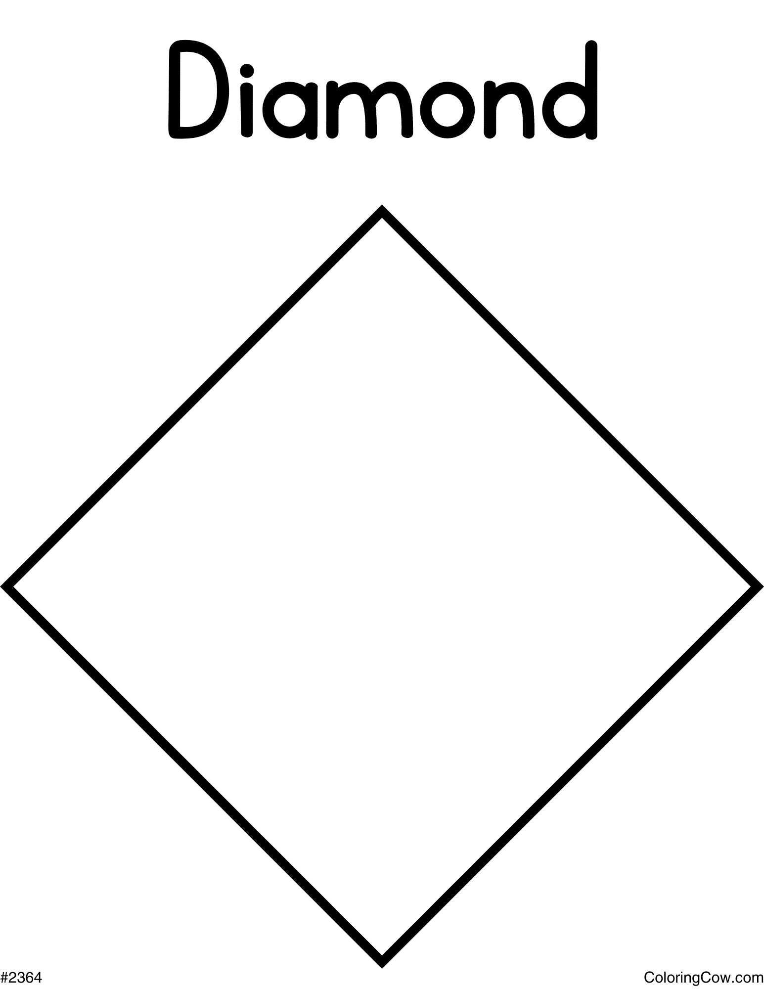 Diamond Shape Coloring Page