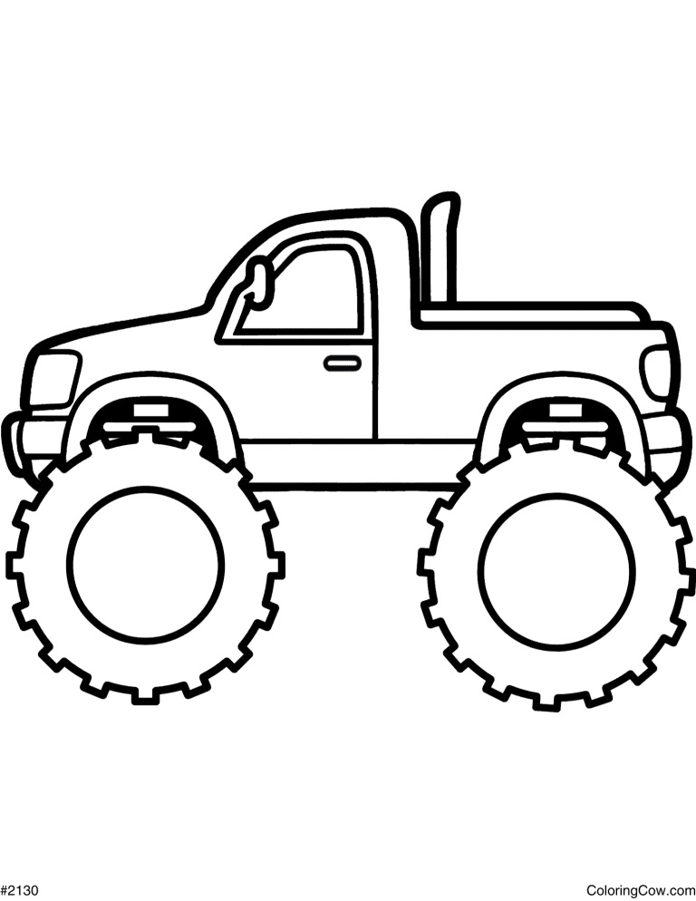 Easy Fire Truck Coloring Page