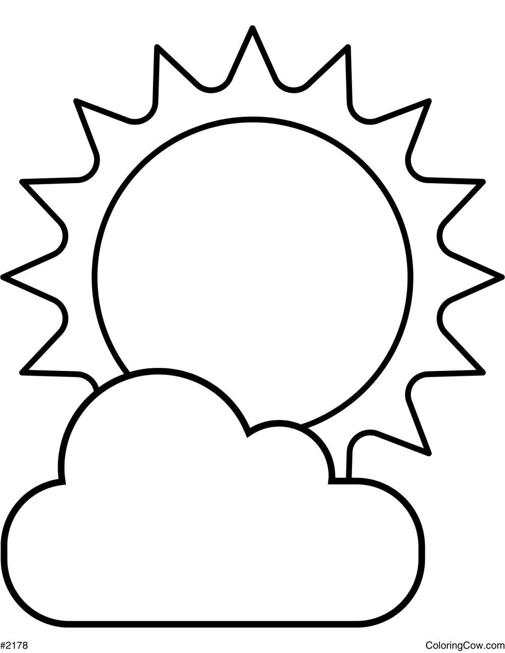 Easy Sun Coloring Page