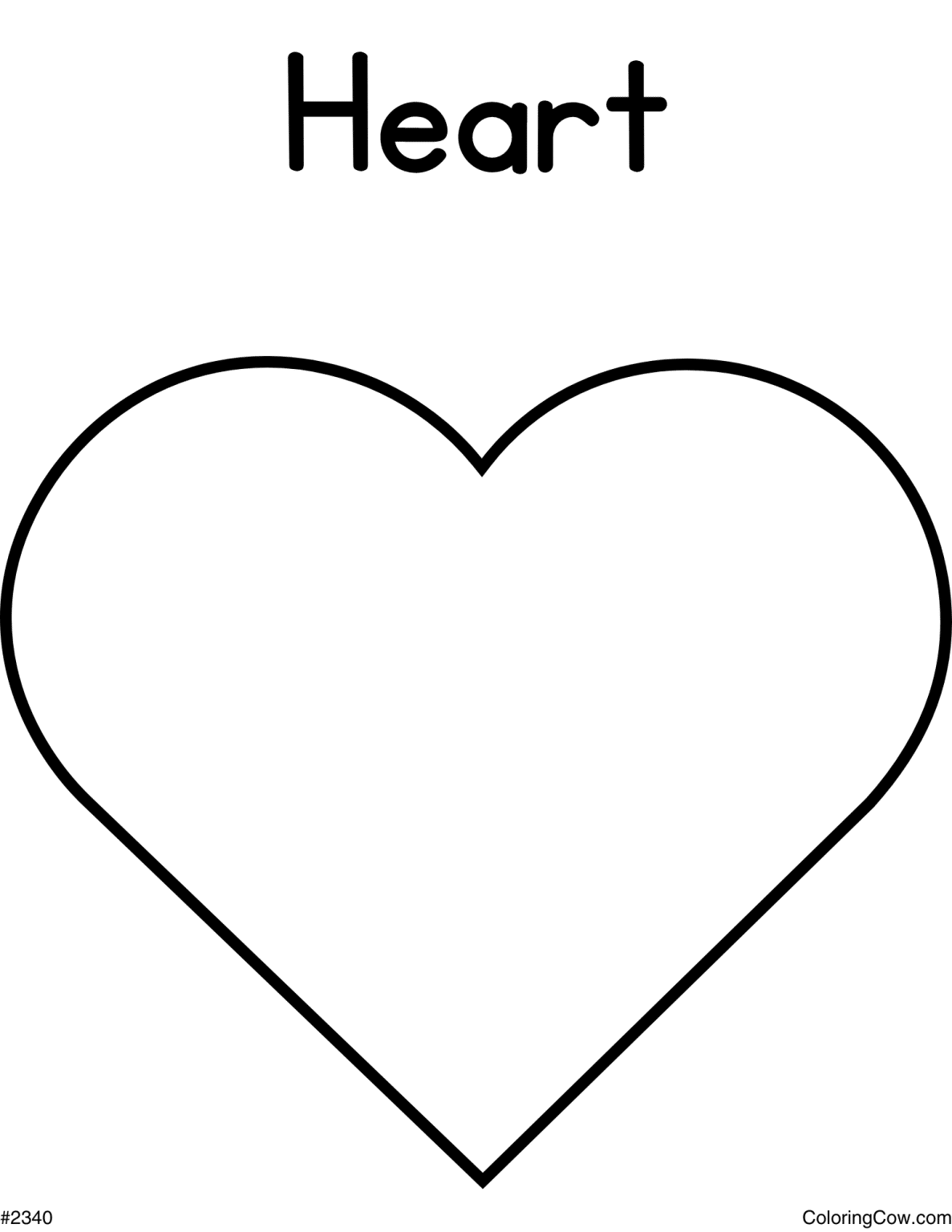 Heart Shape Coloring Page Heart Shape Coloring Page