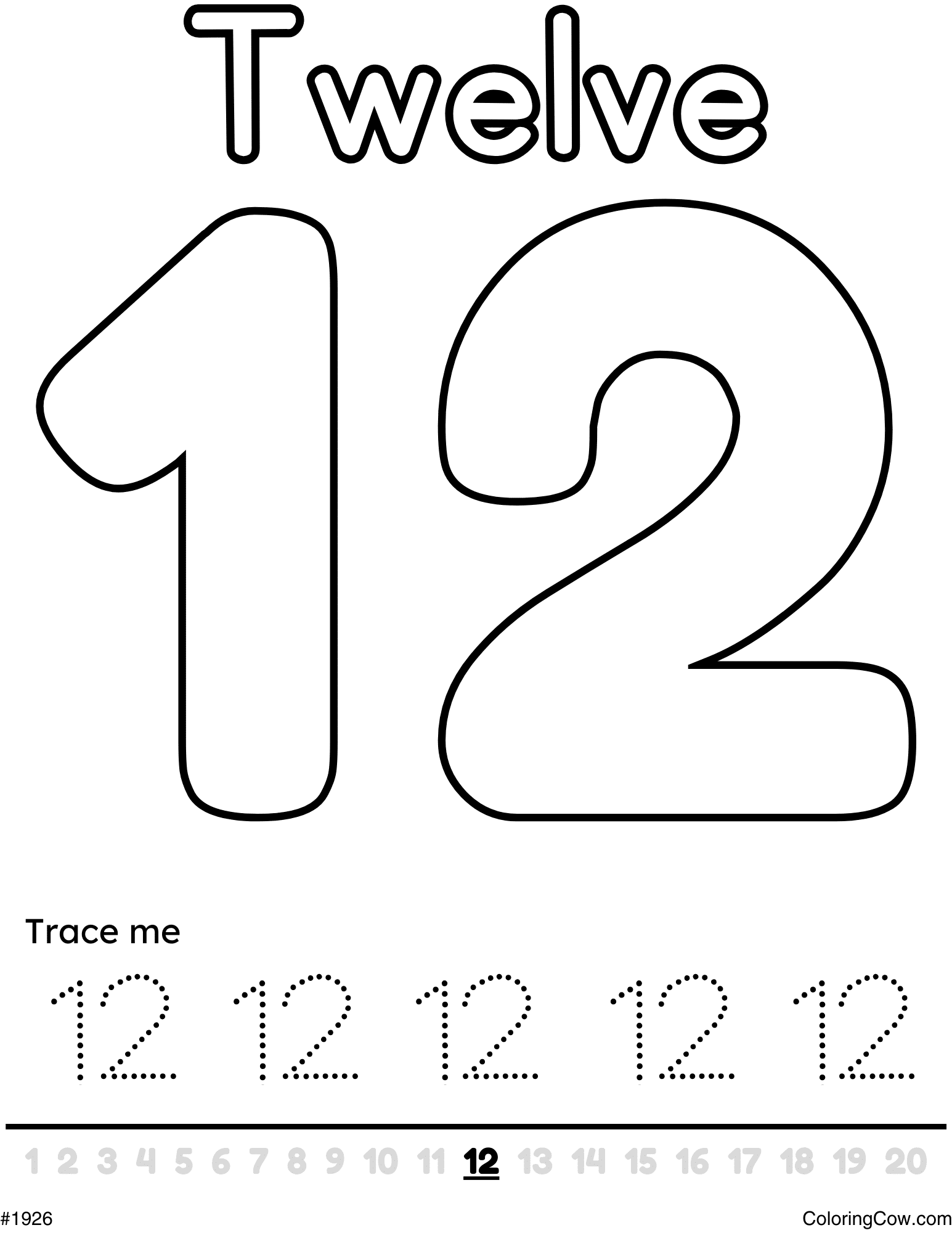 Numbers 1 10 Coloring Page Numbers 1 10 Coloring Page