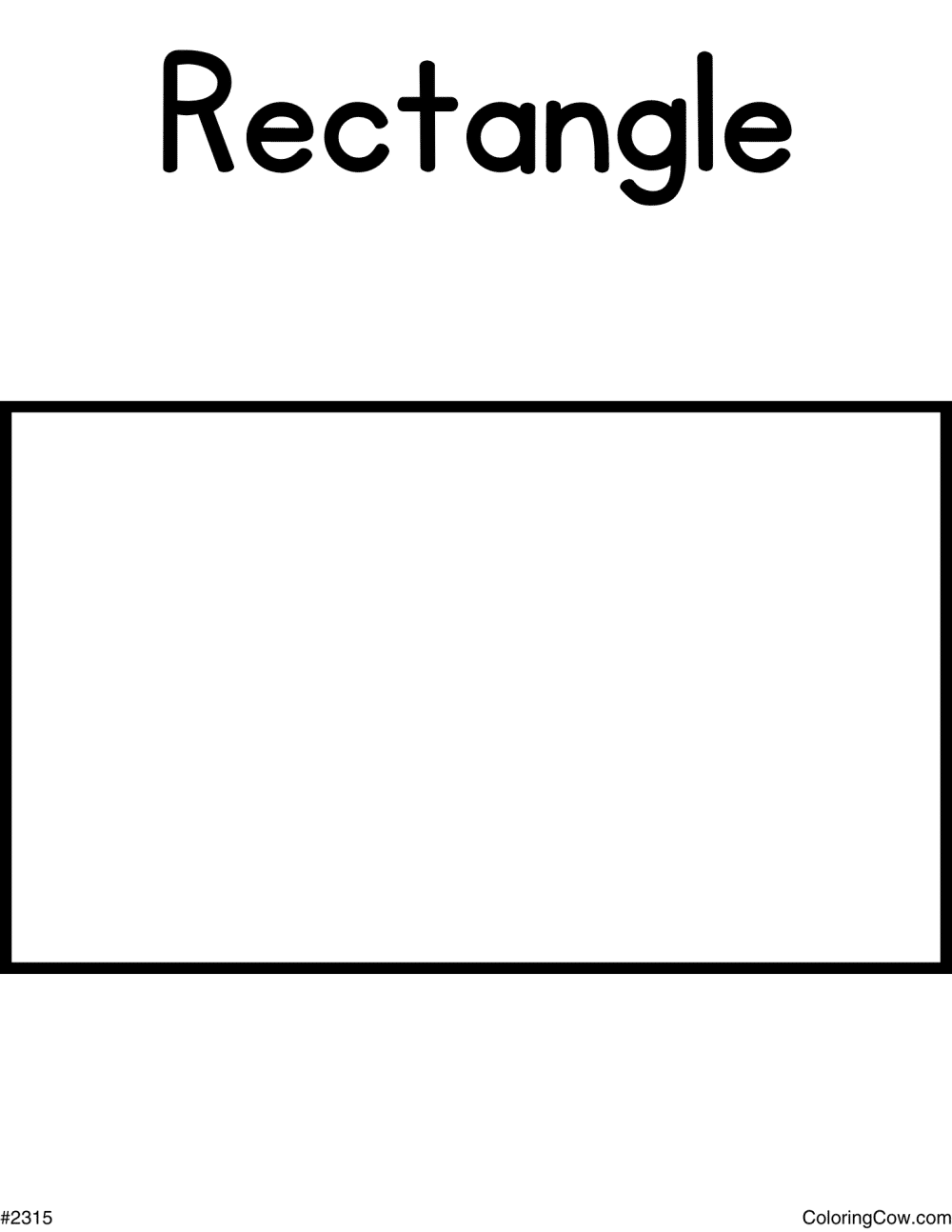 Rectangle Shape Coloring Page