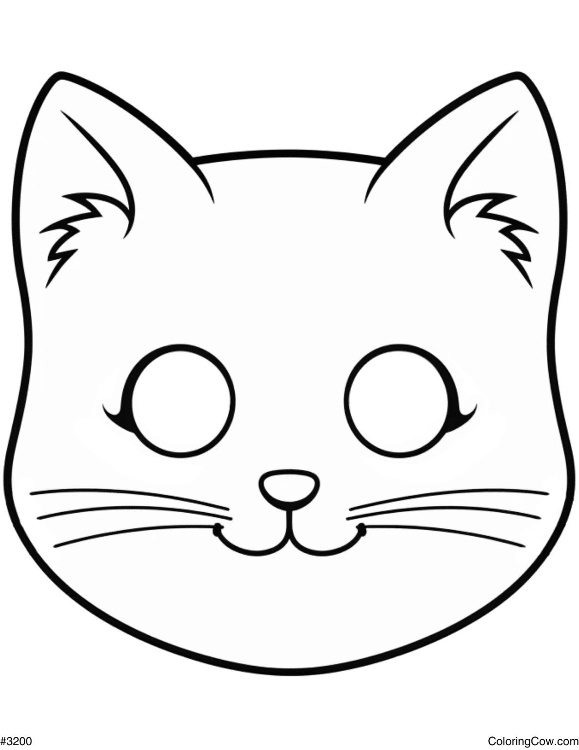 Cat Mask Coloring Page Cat Mask Coloring Page
