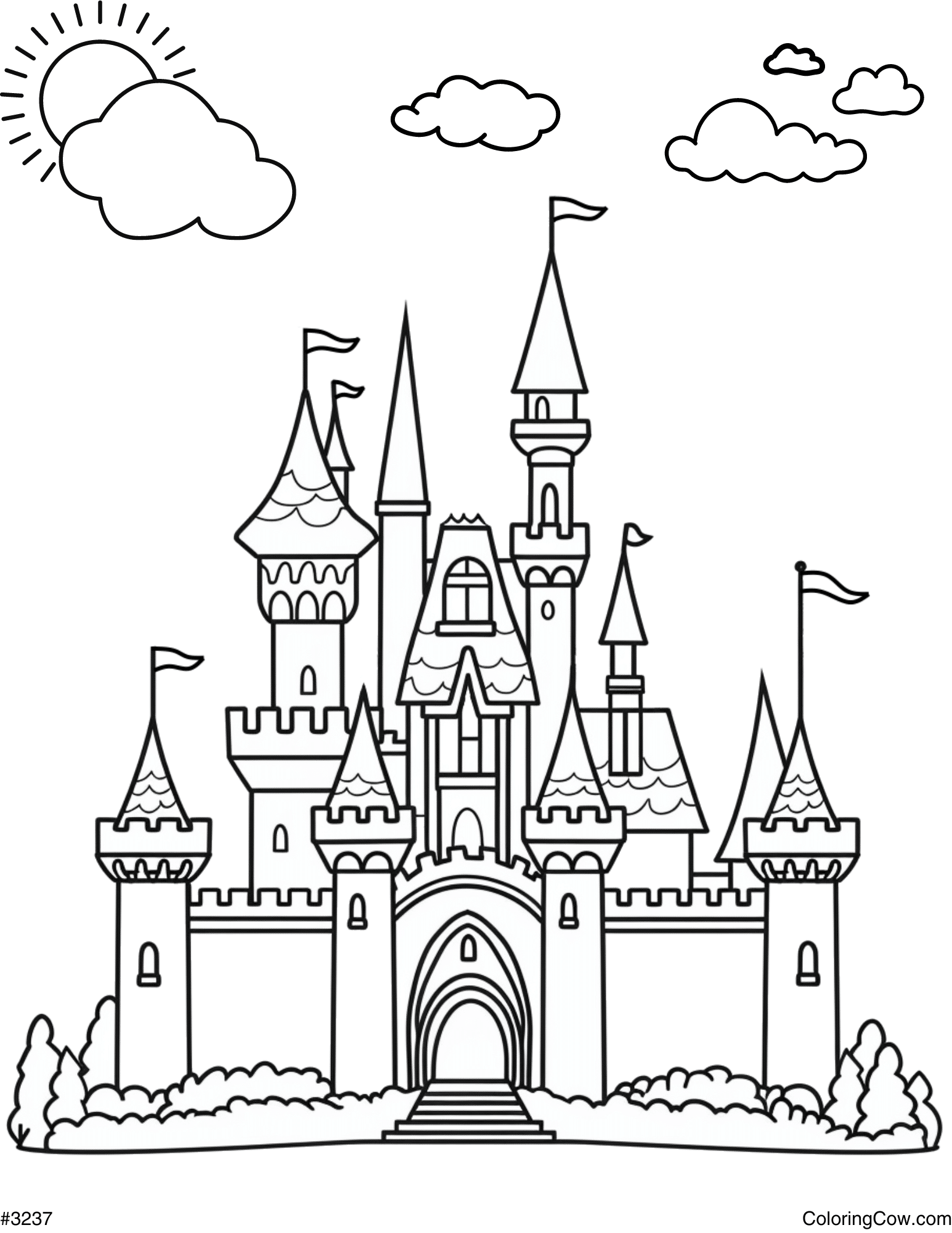Princess Castle Coloring Pages