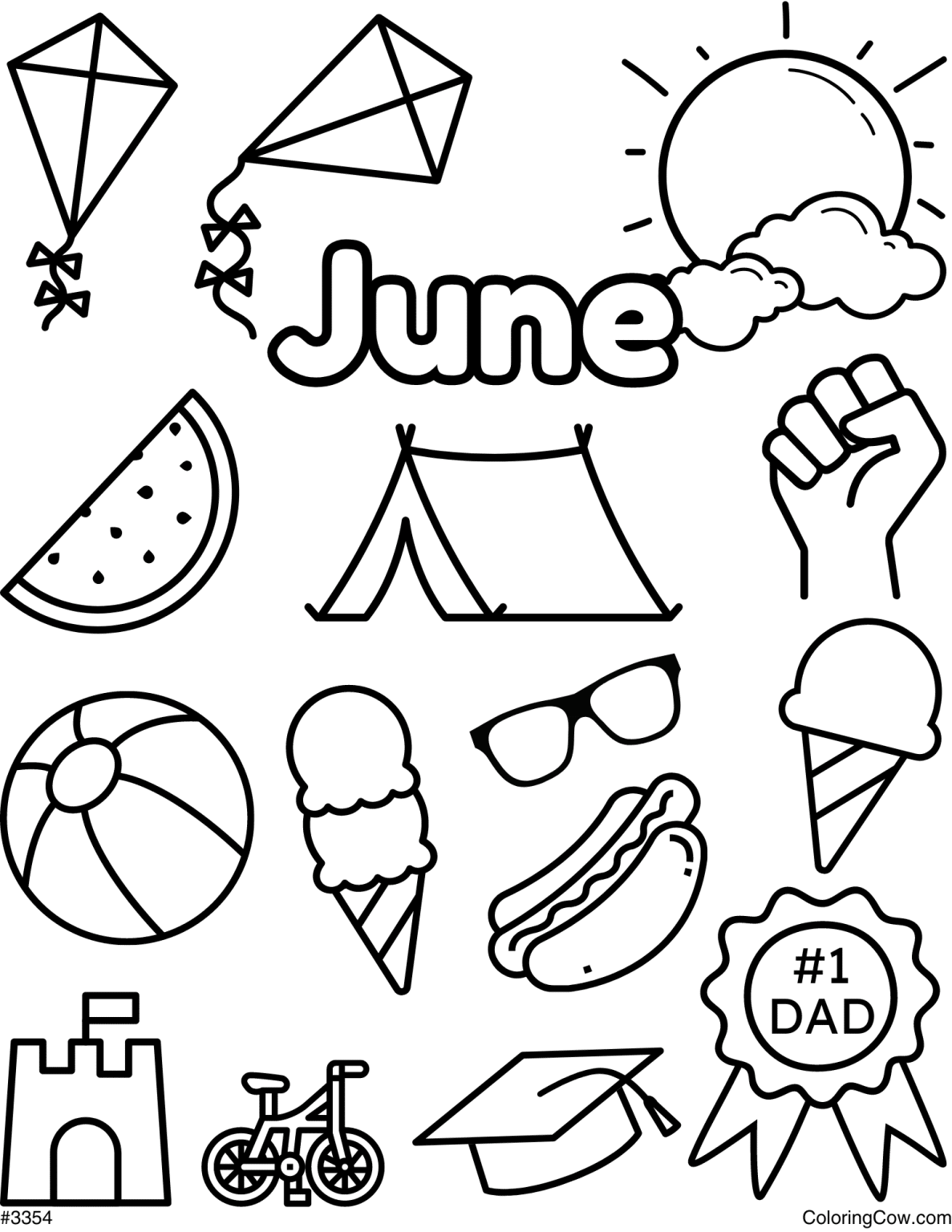 June coloring pages coloring cow