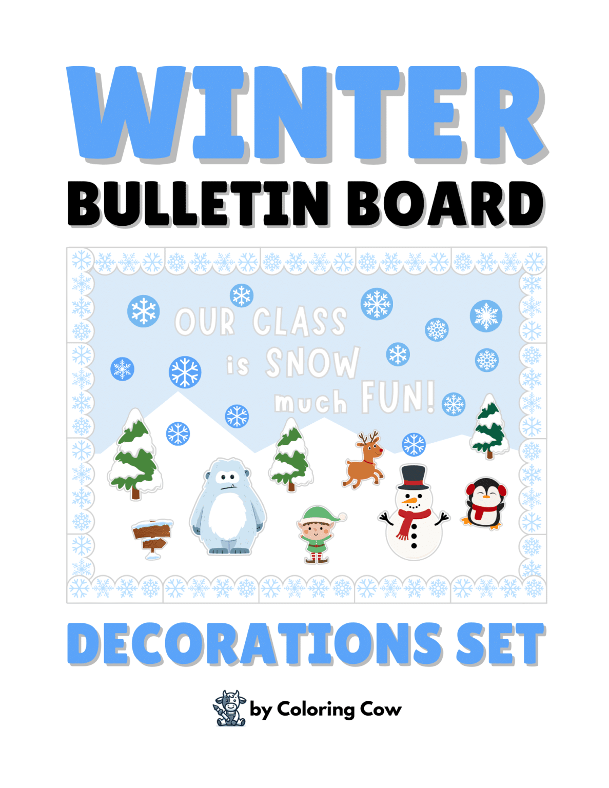 Winter Bulletin Board Decorations Set
