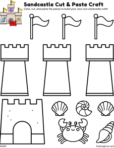 Sandcastle Cut & Paste Craft