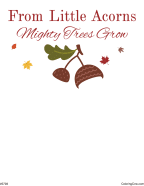 New Fall Acorns Handprint Craft