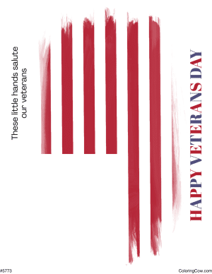 Veterans Day Flag Handprint Craft