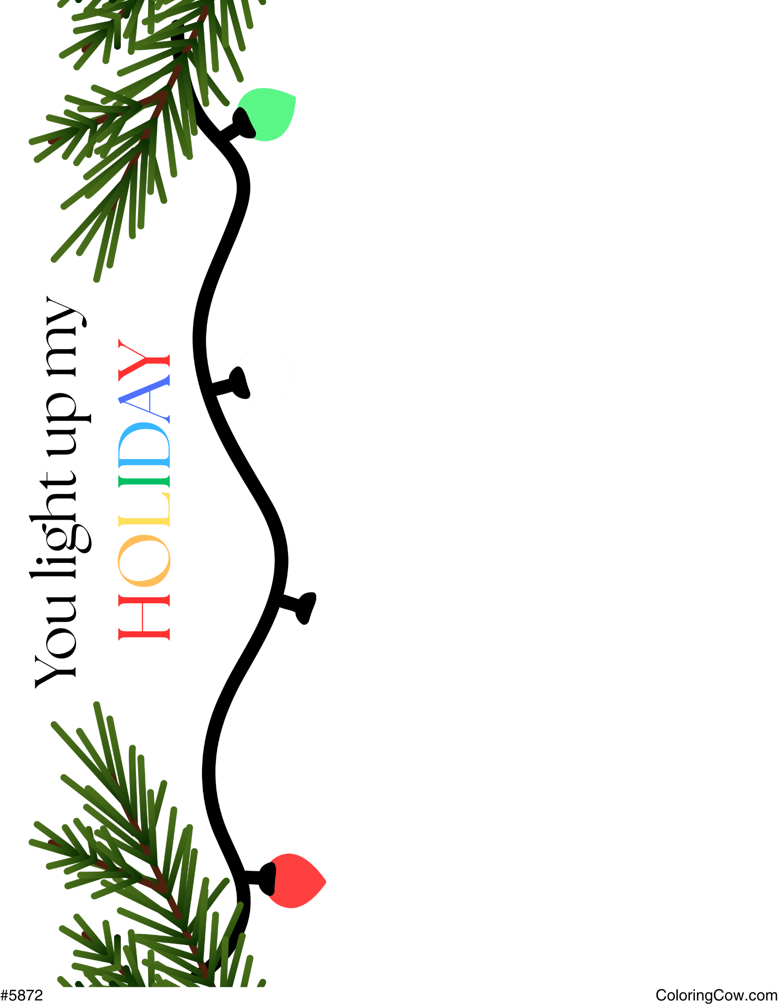 Printable Christmas Light Handprint Craft