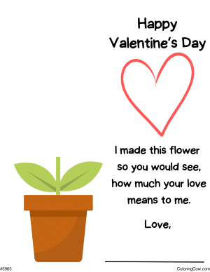 Happy Valentine's Day Rose Handprint Craft