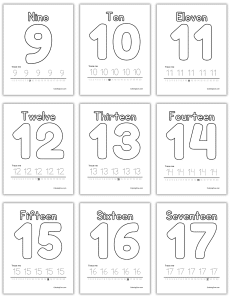 Numbers 1-20 Coloring Book 2